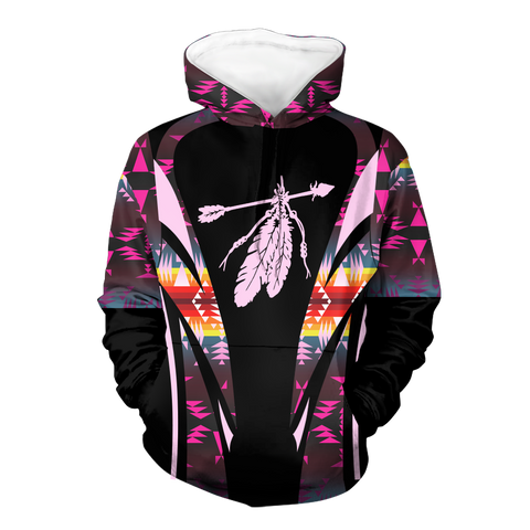 Powwow StoreHD000649 Pattern Native Pride 3D Hoodie