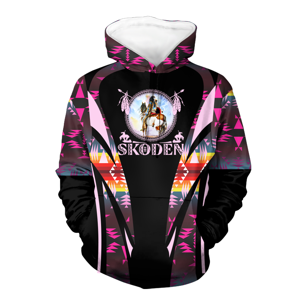 Powwow StoreHD000650 Pattern Native Pride 3D Hoodie