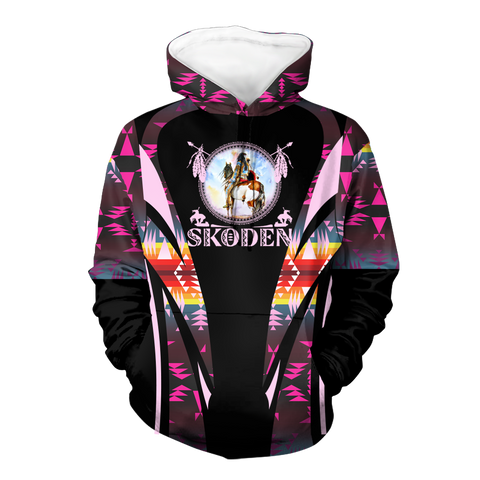 Powwow StoreHD000650 Pattern Native Pride 3D Hoodie