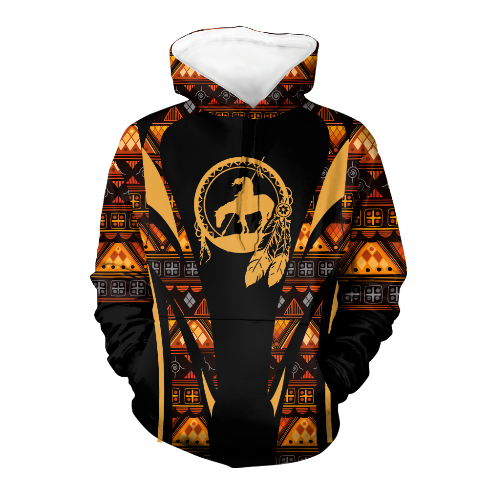 Powwow StoreHD000655 Pattern Native Pride 3D Hoodie