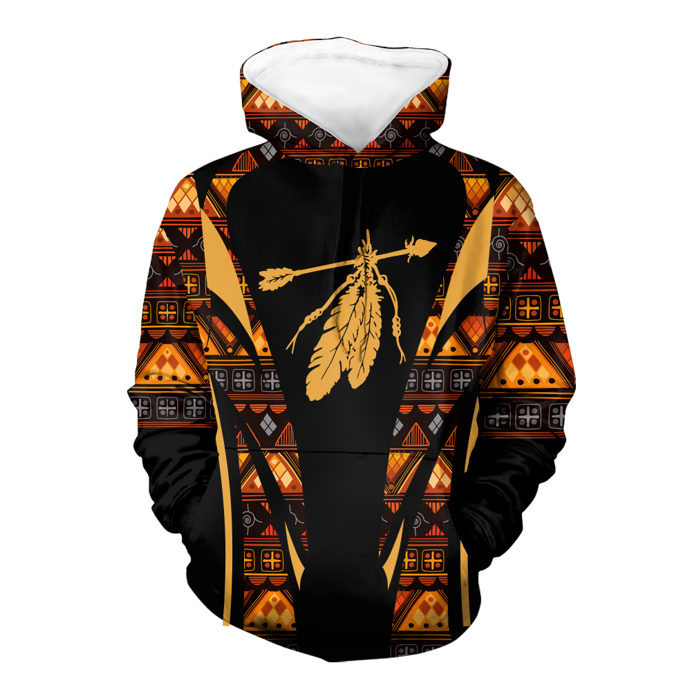 Powwow StoreHD000652 Pattern Native Pride 3D Hoodie