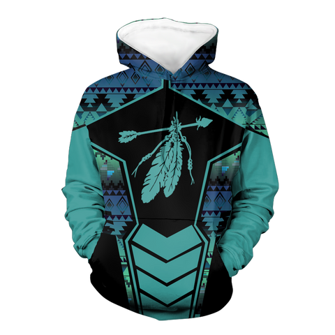 Powwow StoreHD000660 Pattern Native Pride 3D Hoodie