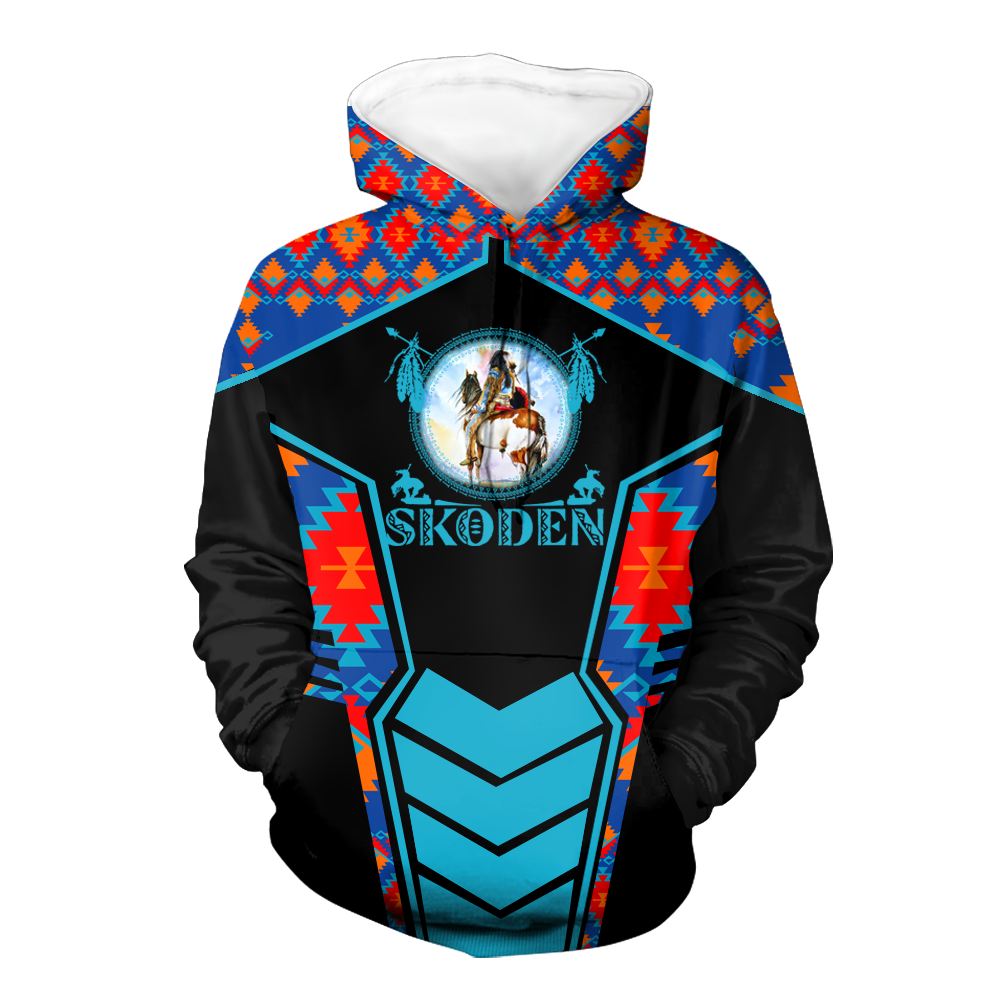 Powwow StoreHD000661 Pattern Native Pride 3D Hoodie