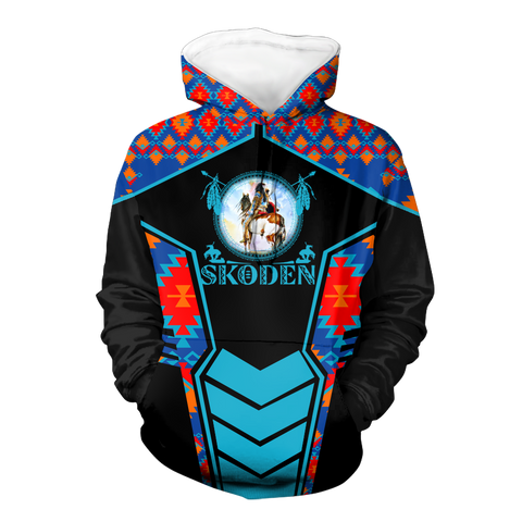 Powwow StoreHD000661 Pattern Native Pride 3D Hoodie