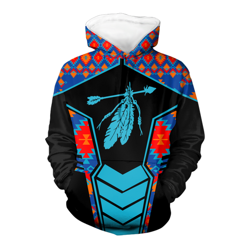 Powwow StoreHD000662 Pattern Native Pride 3D Hoodie