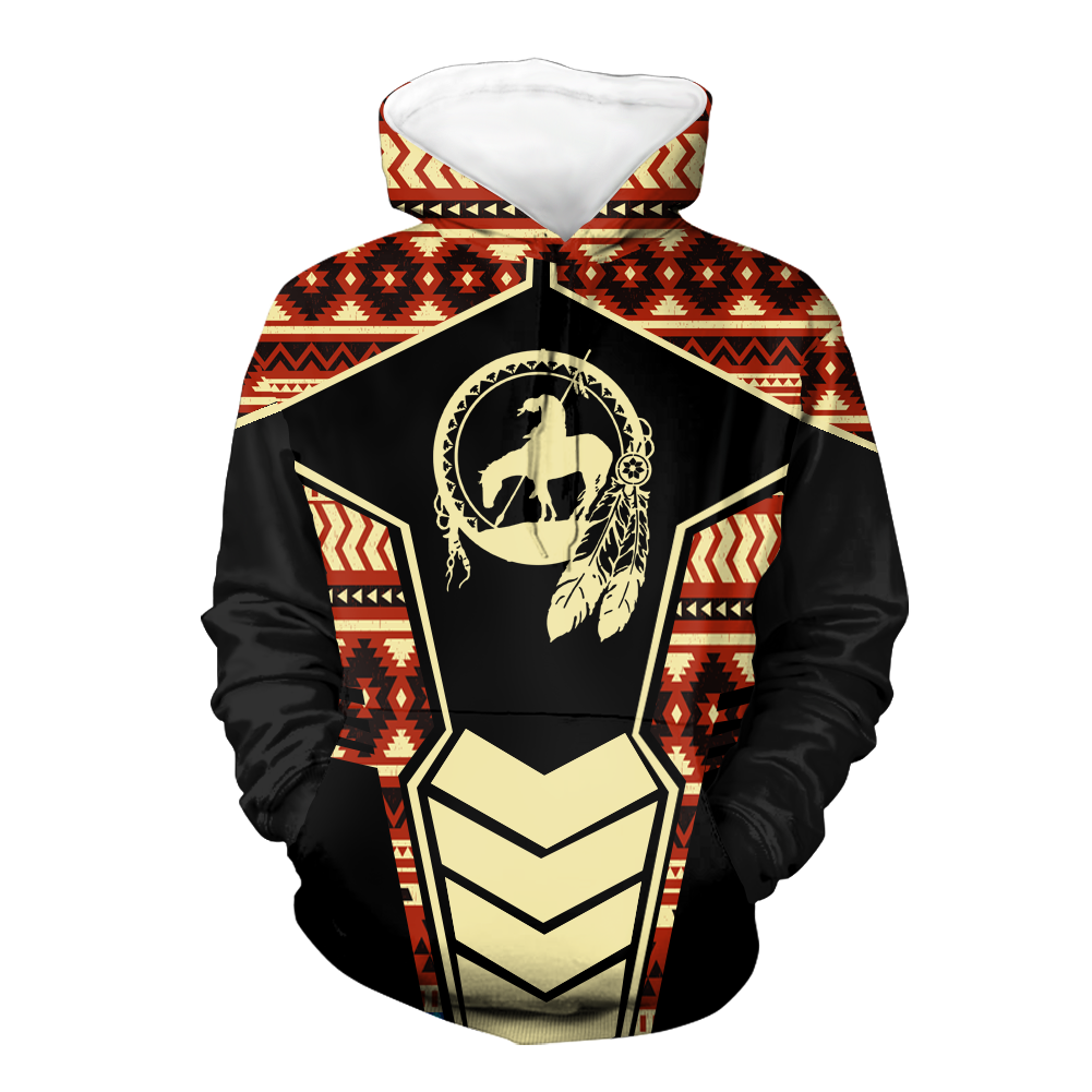 Powwow StoreHD000664 Pattern Native Pride 3D Hoodie