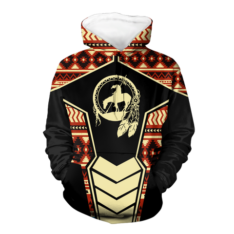 Powwow StoreHD000664 Pattern Native Pride 3D Hoodie