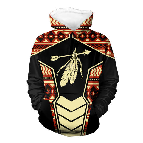 Powwow StoreHD000667 Pattern Native Pride 3D Hoodie