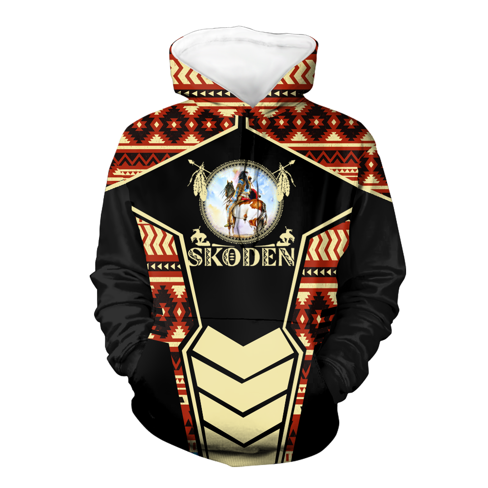 Powwow StoreHD000665 Pattern Native Pride 3D Hoodie