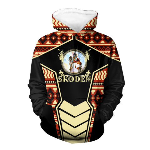 Powwow StoreHD000665 Pattern Native Pride 3D Hoodie