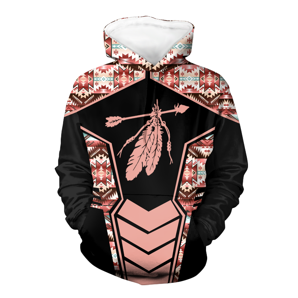 Powwow StoreHD000668 Pattern Native Pride 3D Hoodie