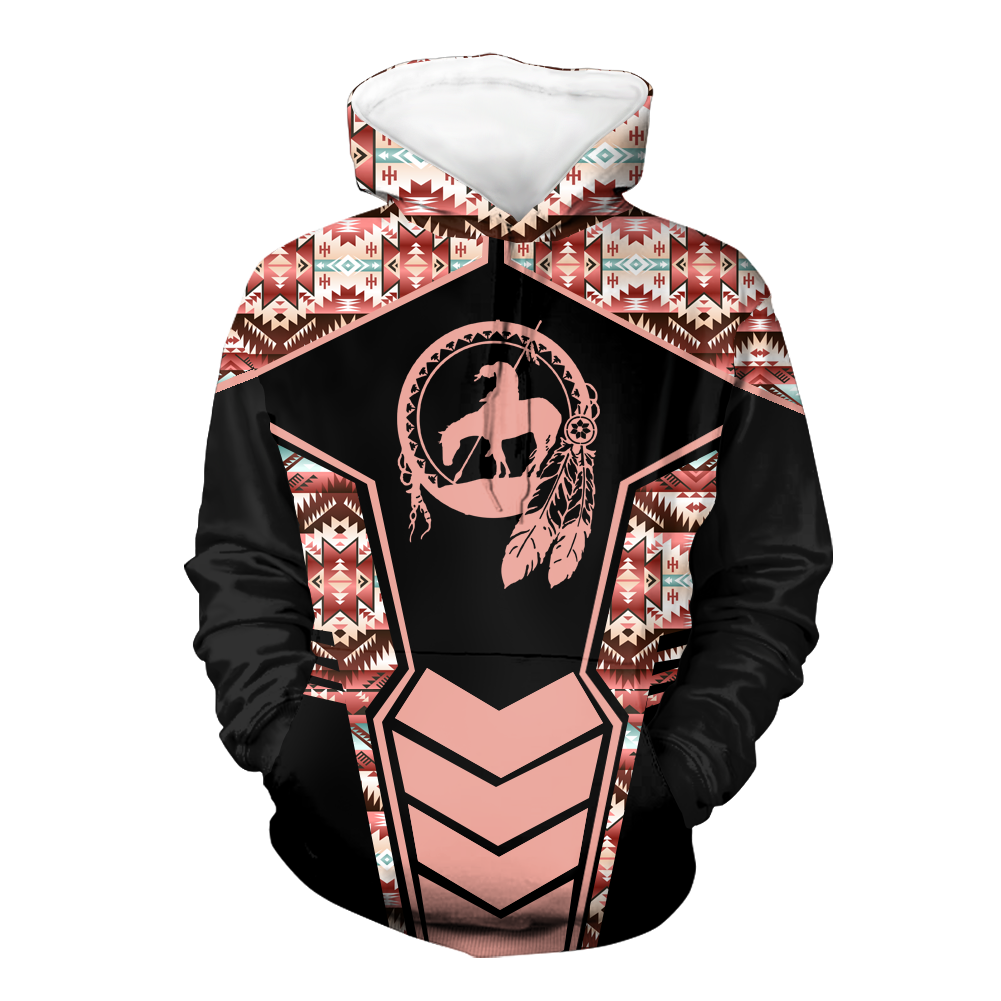 Powwow StoreHD000669 Pattern Native Pride 3D Hoodie