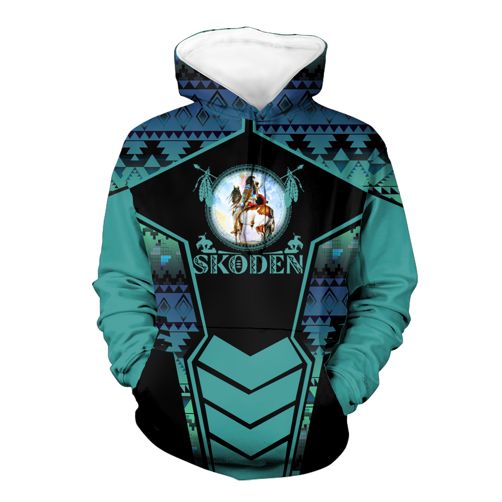 Powwow StoreHD000659 Pattern Native Pride 3D Hoodie