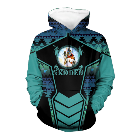 Powwow StoreHD000659 Pattern Native Pride 3D Hoodie