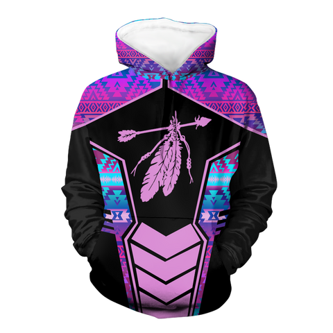 Powwow StoreHD000671 Pattern Native Pride 3D Hoodie