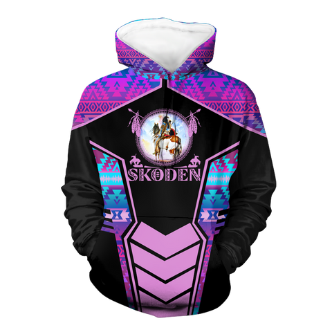 Powwow StoreHD000672 Pattern Native Pride 3D Hoodie