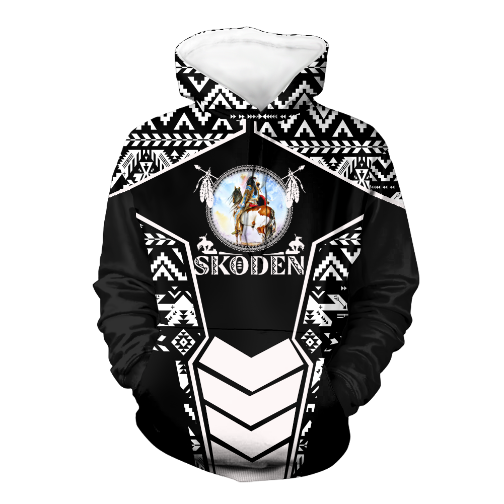 Powwow StoreHD000673 Pattern Native Pride 3D Hoodie