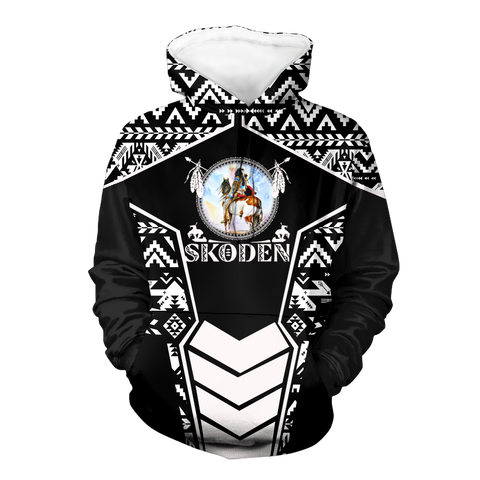 Powwow StoreHD000673 Pattern Native Pride 3D Hoodie