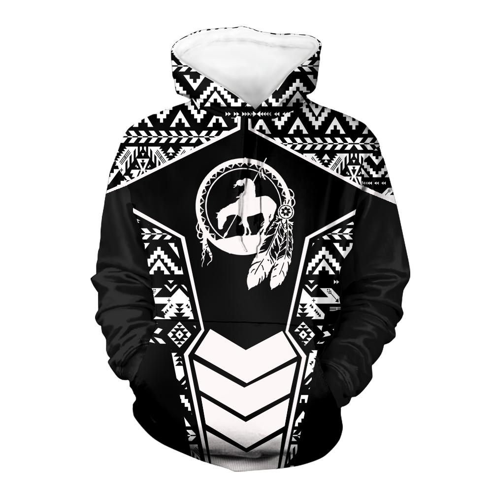 Powwow StoreHD000674 Pattern Native Pride 3D Hoodie