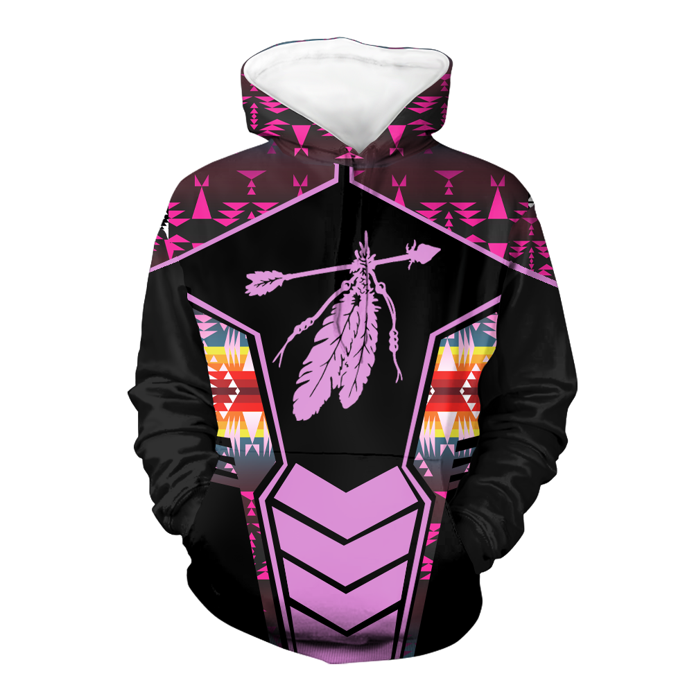 Powwow StoreHD000677 Pattern Native Pride 3D Hoodie