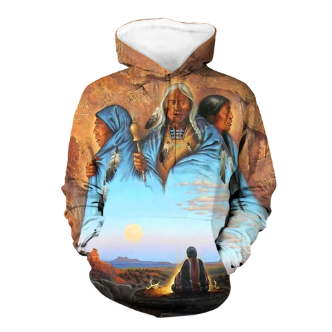 Powwow StoreHD000678 Pattern Native Pride 3D Hoodie