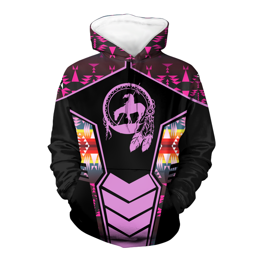 Powwow StoreHD000676 Pattern Native Pride 3D Hoodie