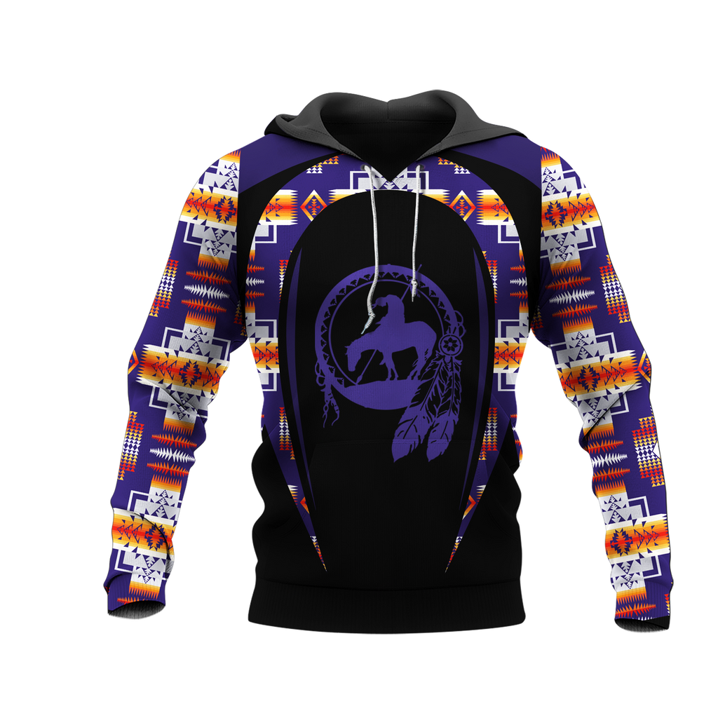 Powwow StoreHD000721 Pattern Native Pride 3D Hoodie