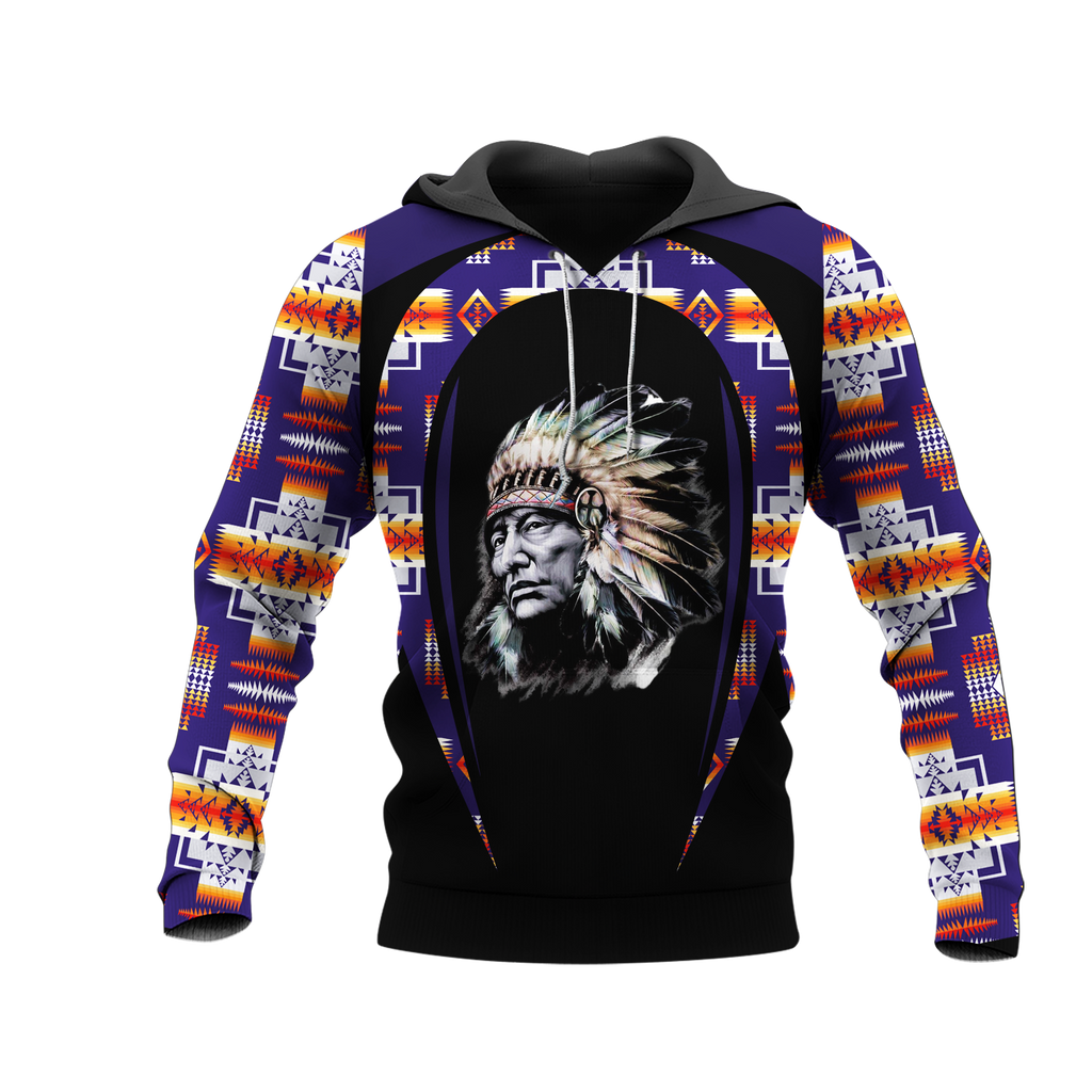 Powwow StoreHD000722 Pattern Native Pride 3D Hoodie