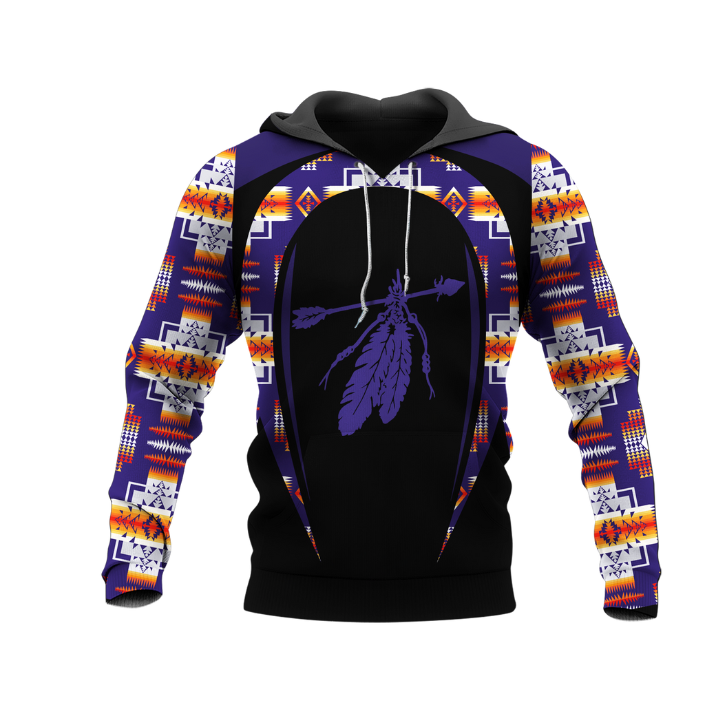 Powwow StoreHD000724 Pattern Native Pride 3D Hoodie