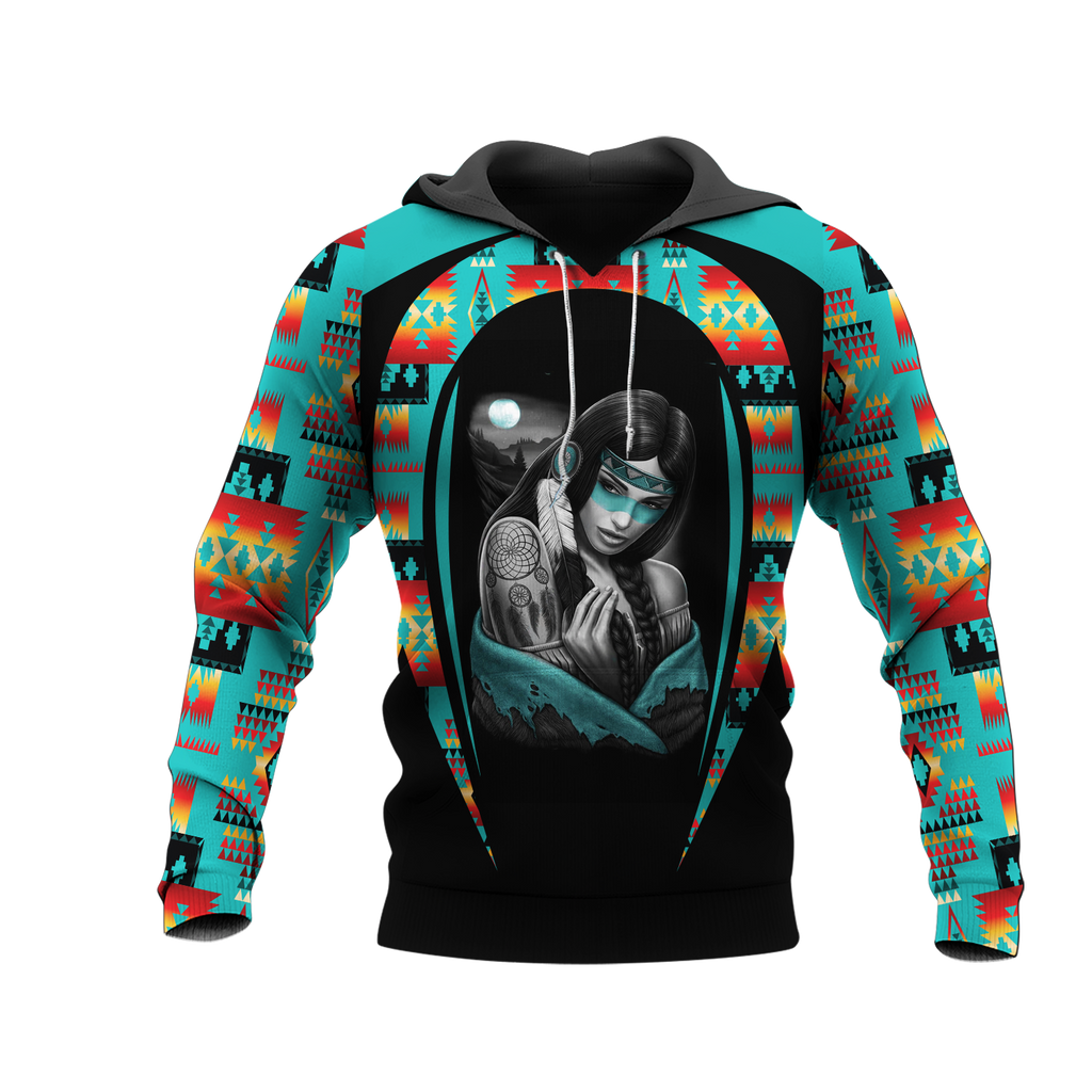 Powwow StoreHD000727 Pattern Native Pride 3D Hoodie