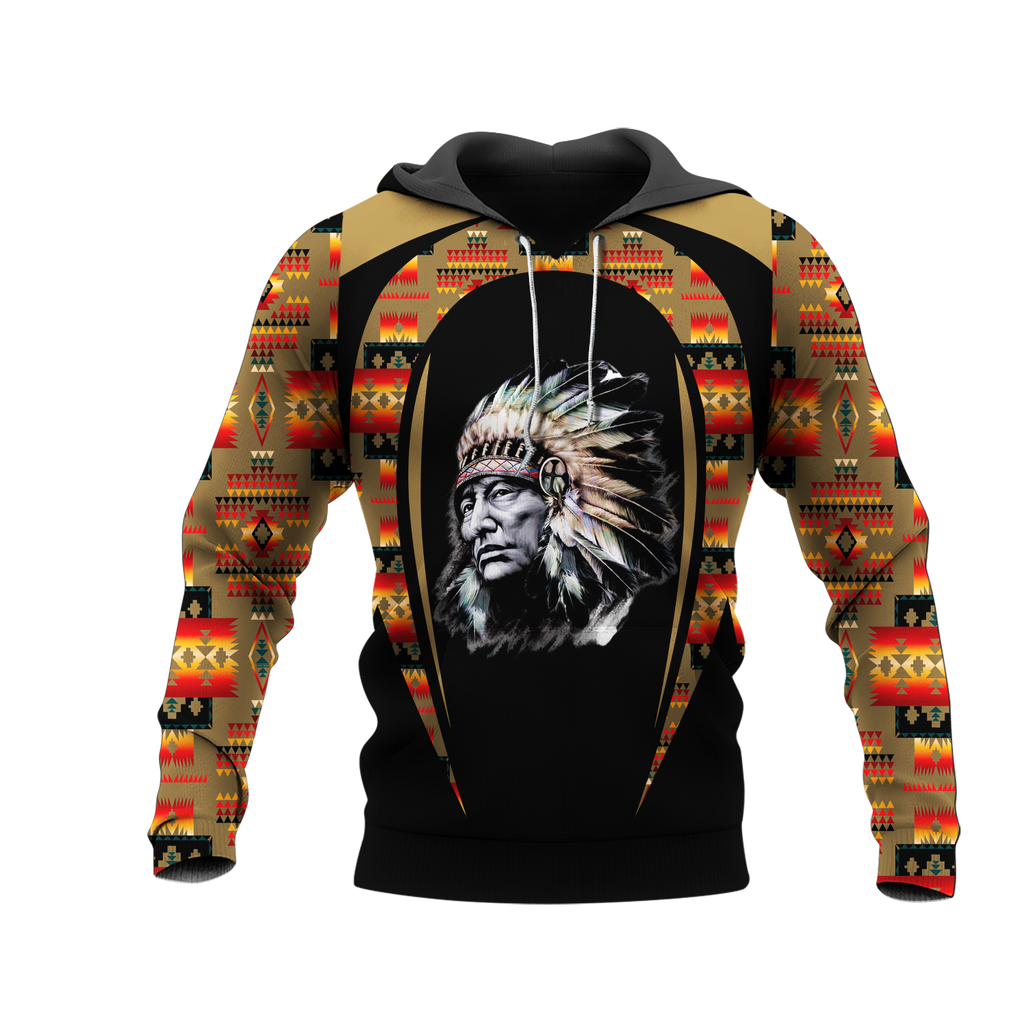 Powwow StoreHD000729 Pattern Native Pride 3D Hoodie