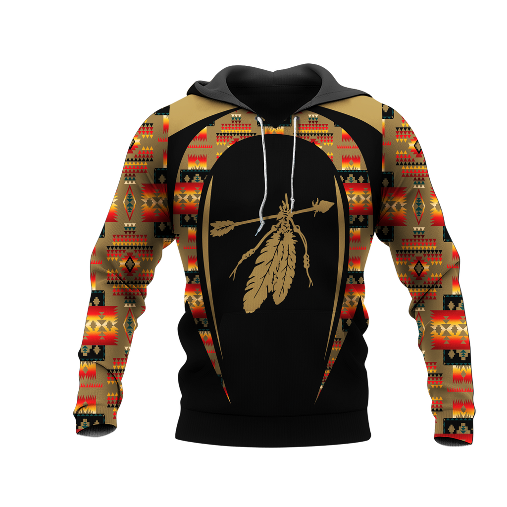 Powwow StoreHD000731 Pattern Native Pride 3D Hoodie