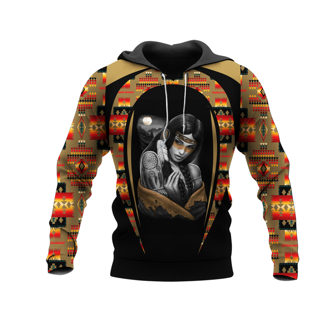 Powwow StoreHD000733 Pattern Native Pride 3D Hoodie