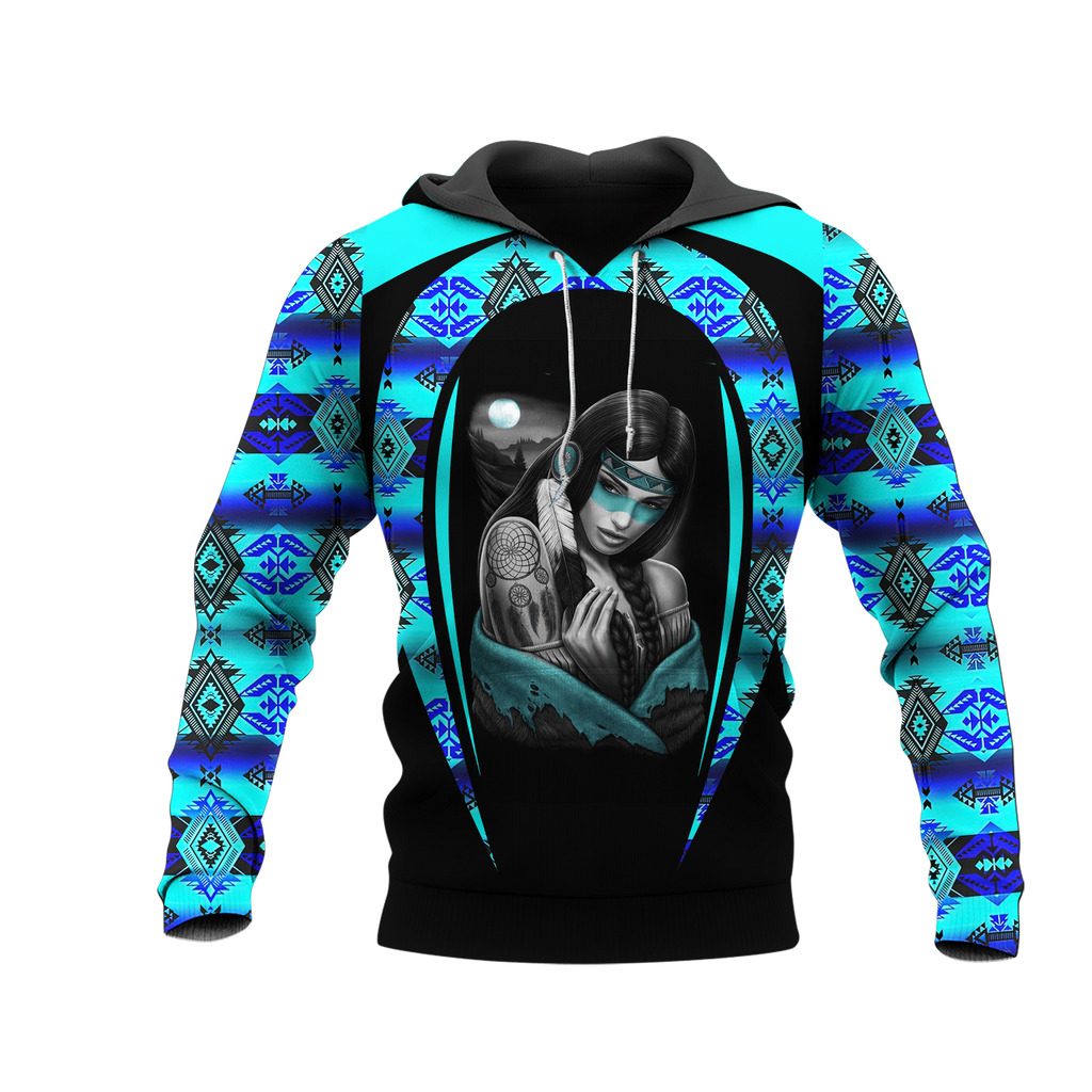 Powwow StoreHD000734 Pattern Native Pride 3D Hoodie