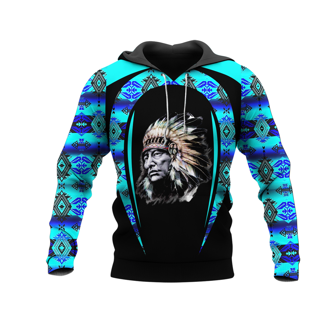 Powwow StoreHD000736 Pattern Native Pride 3D Hoodie