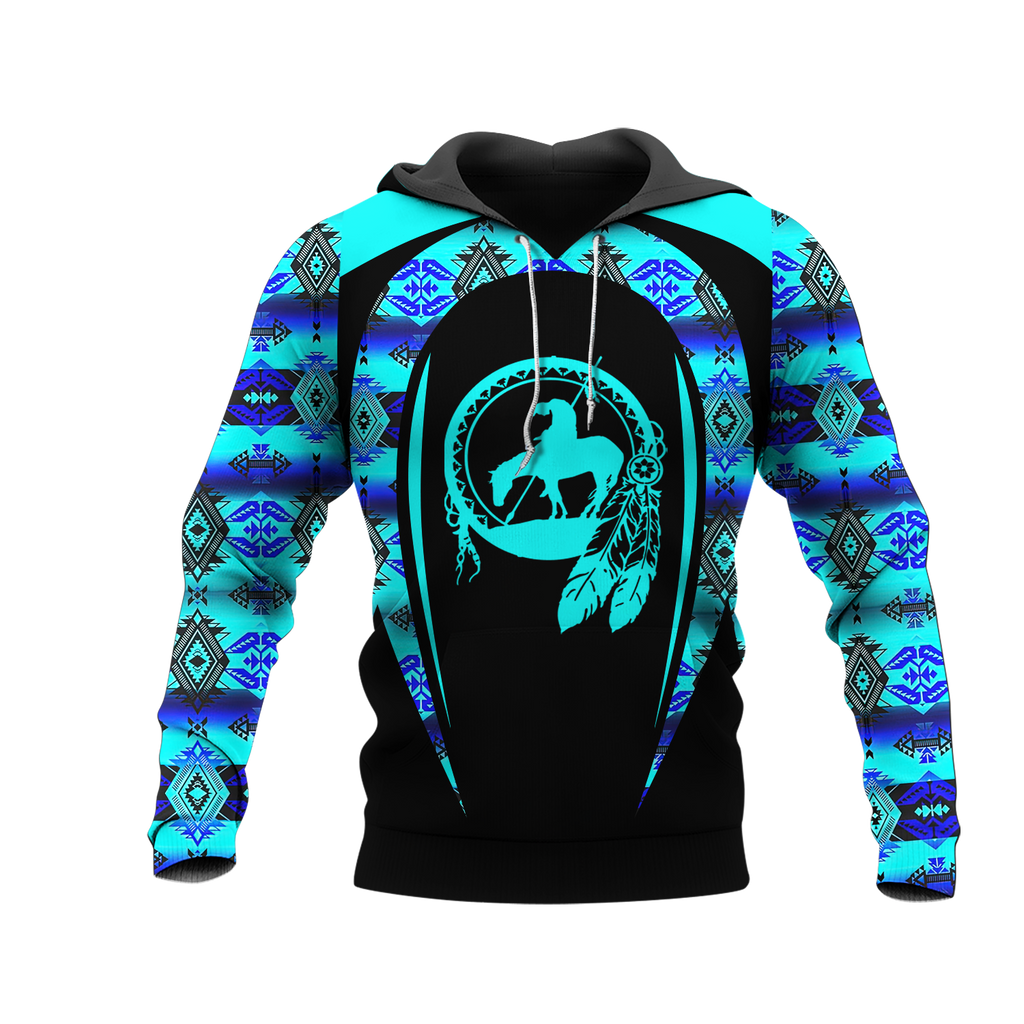 Powwow StoreHD000737 Pattern Native Pride 3D Hoodie