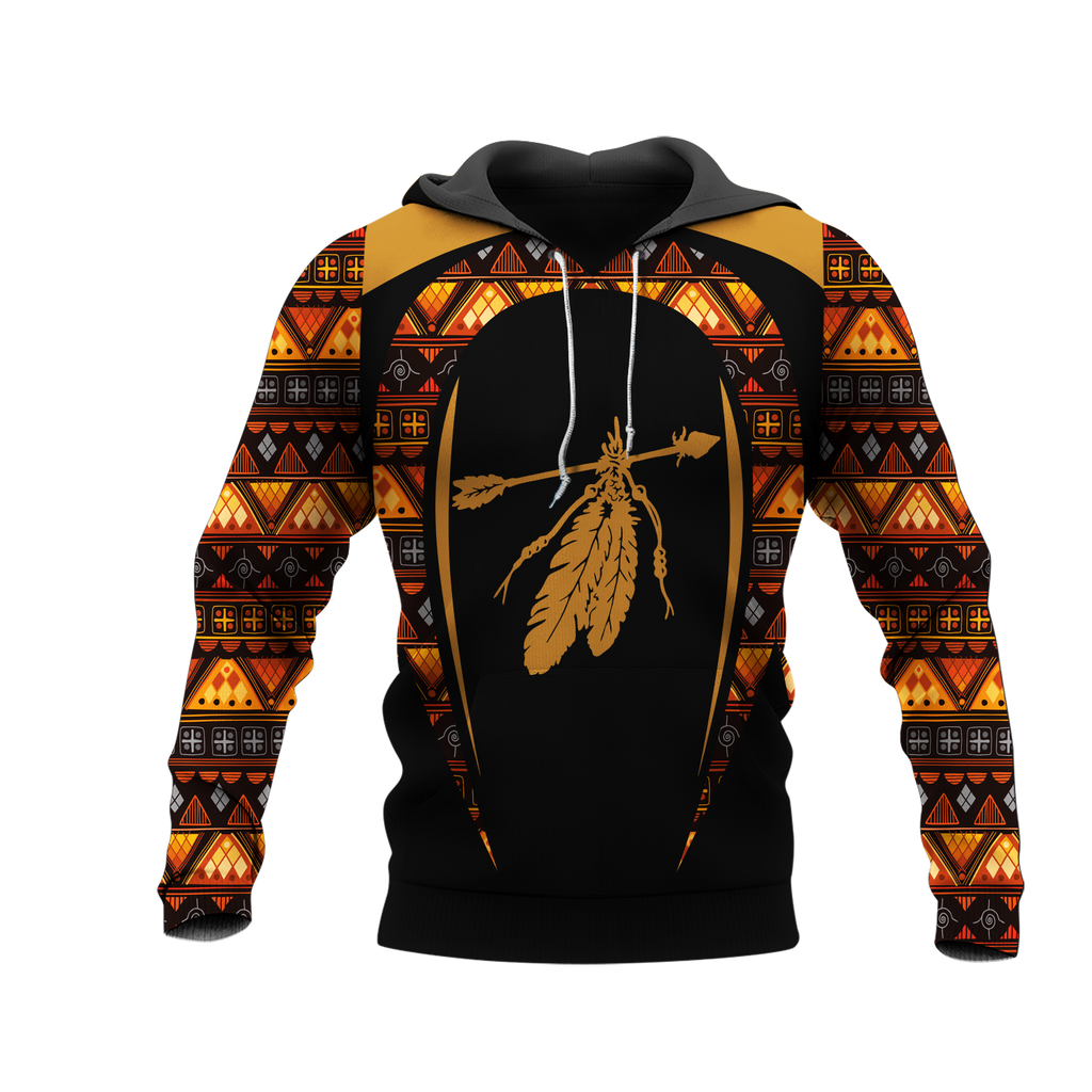 Powwow StoreHD000739 Pattern Native Pride 3D Hoodie