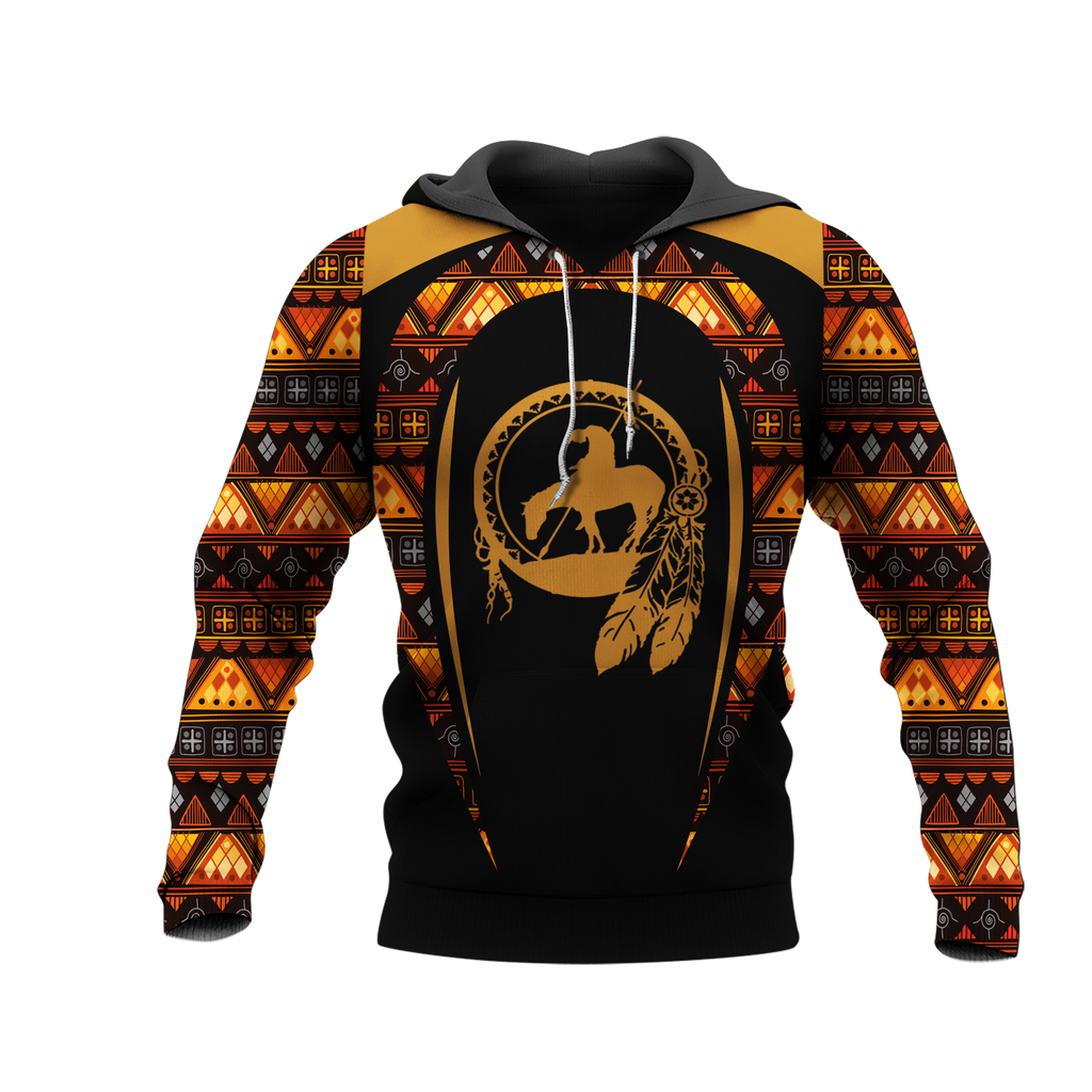 Powwow StoreHD000740 Pattern Native Pride 3D Hoodie