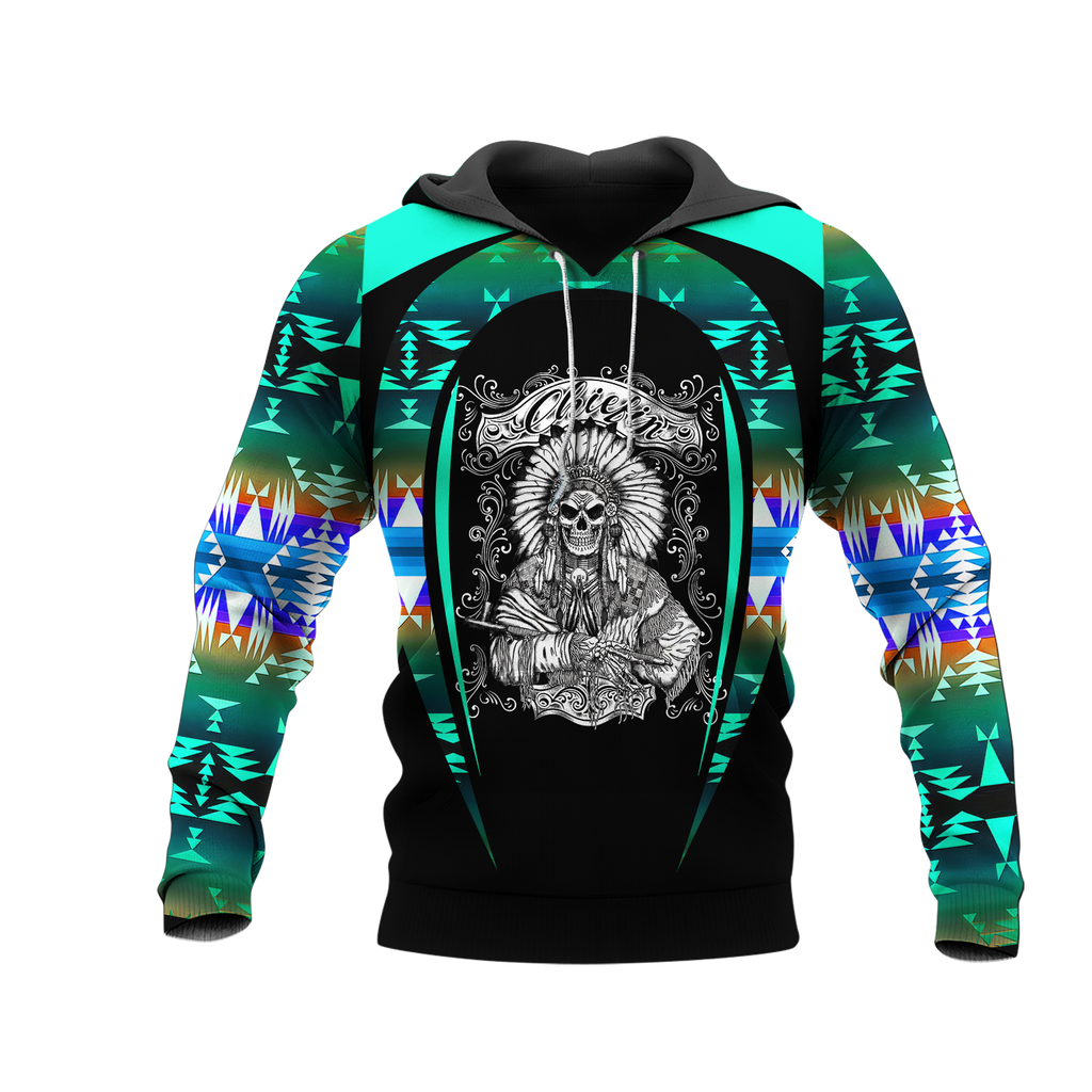 Powwow StoreHD000743 Pattern Native Pride 3D Hoodie