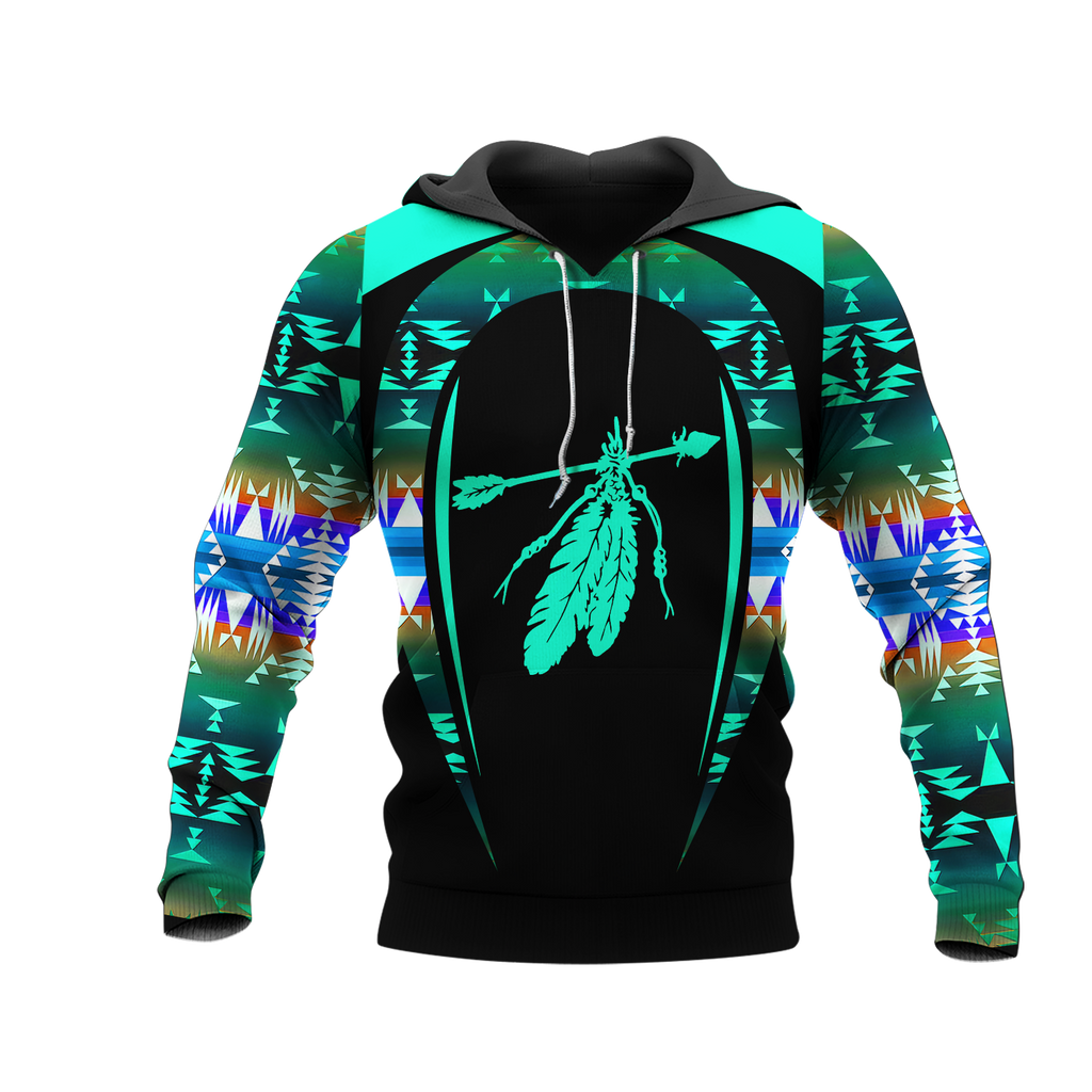 Powwow StoreHD000746 Pattern Native Pride 3D Hoodie