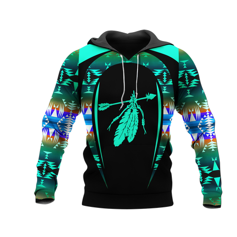 Powwow StoreHD000746 Pattern Native Pride 3D Hoodie