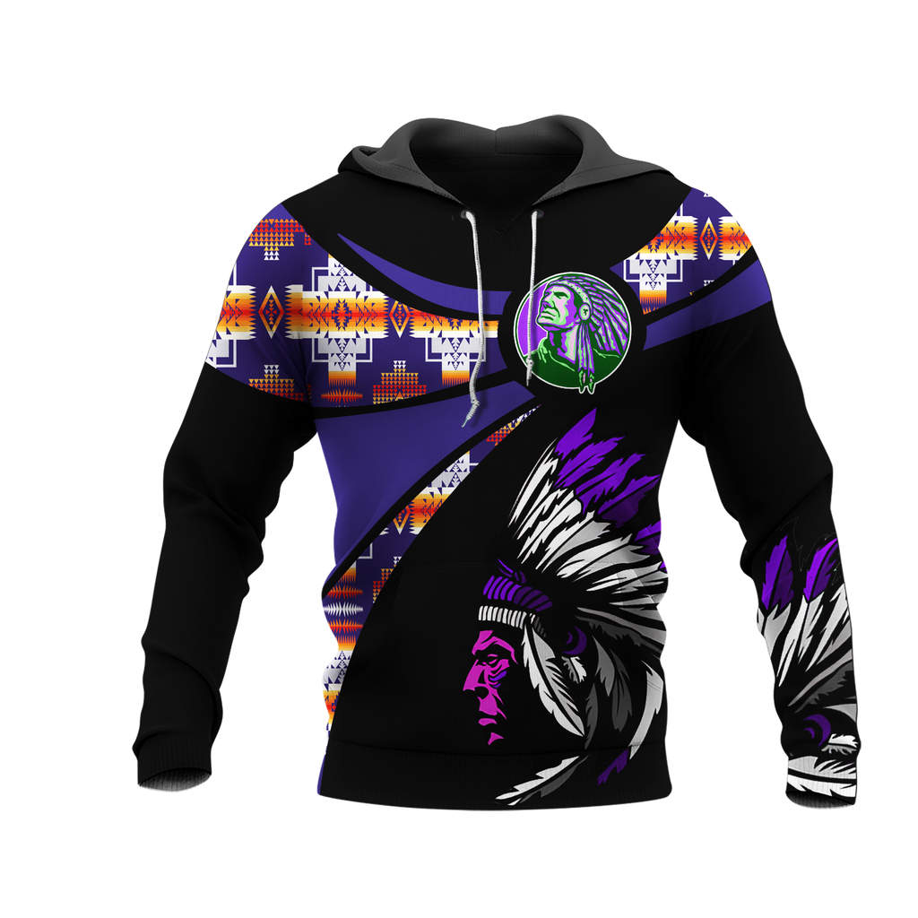 Powwow StoreHD000753 Pattern Native Pride 3D Hoodie