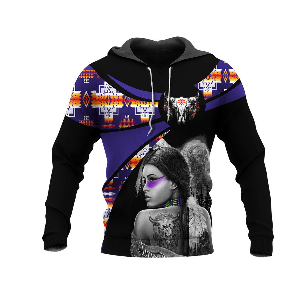 Powwow StoreHD000752 Pattern Native Pride 3D Hoodie