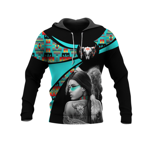 Powwow StoreHD000754 Pattern Native Pride 3D Hoodie