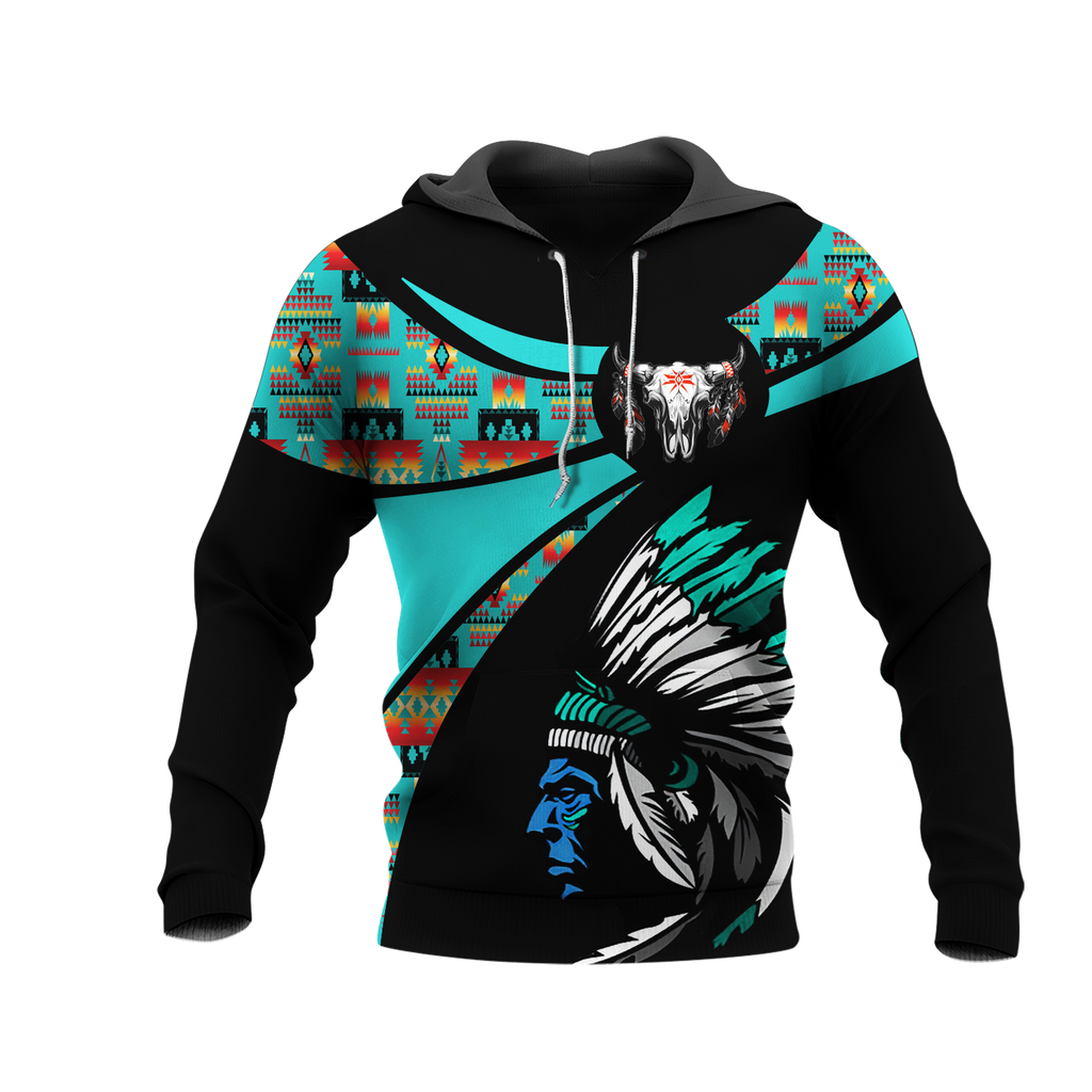 Powwow StoreHD000755 Pattern Native Pride 3D Hoodie