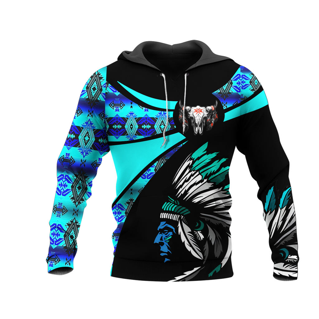 Powwow StoreHD000756 Pattern Native Pride 3D Hoodie