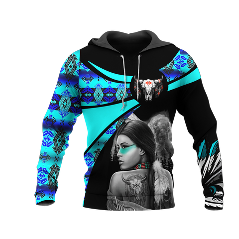 Powwow StoreHD000757 Pattern Native Pride 3D Hoodie