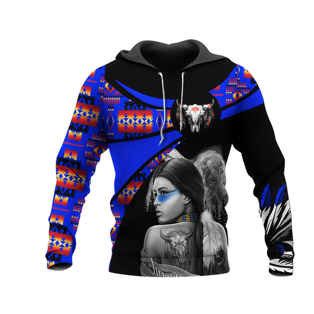 Powwow StoreHD000758 Pattern Native Pride 3D Hoodie