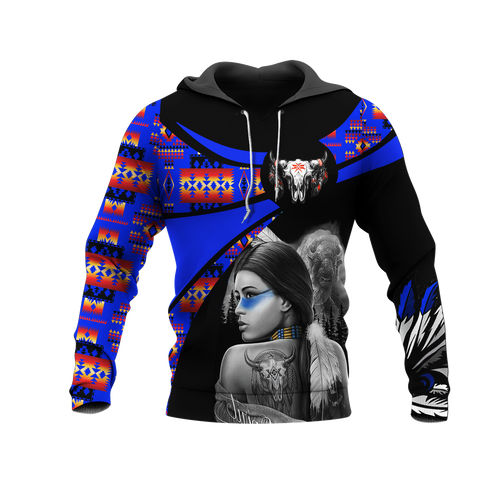 Powwow StoreHD000758 Pattern Native Pride 3D Hoodie