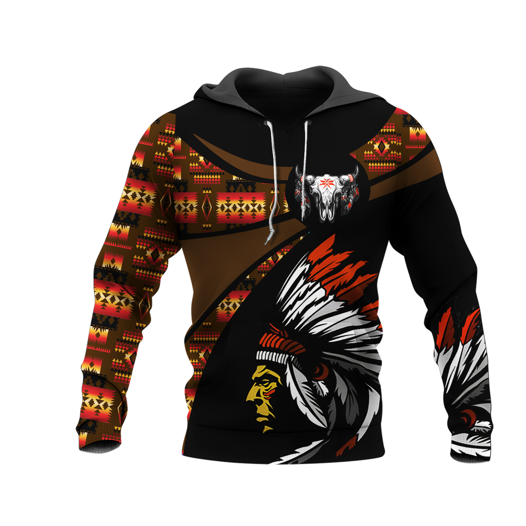 Powwow StoreHD000760 Pattern Native Pride 3D Hoodie